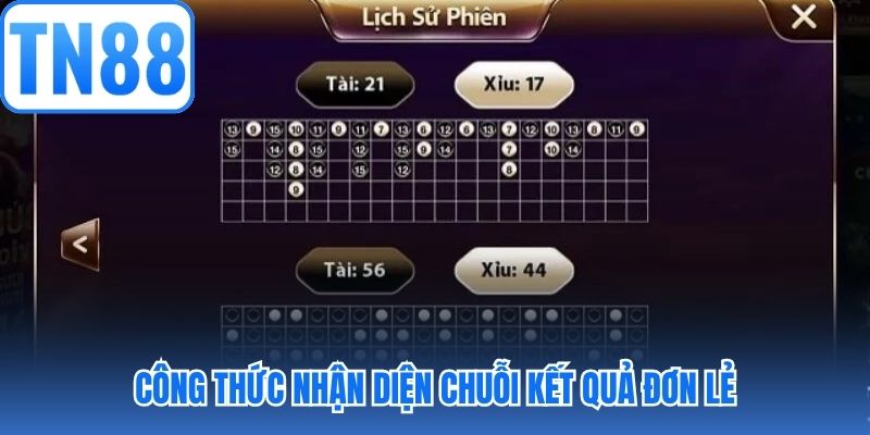 Công thức nhận diện chuỗi kết quả đơn lẻ